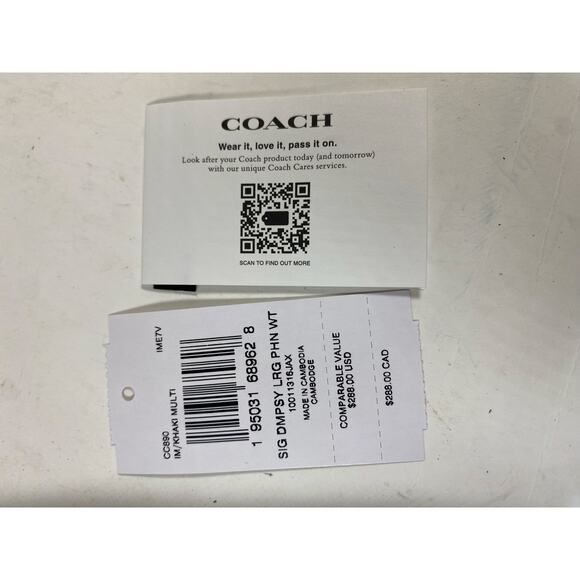 Coach Dempsey Large Phone Wallet NWT - Picture 5 of 10